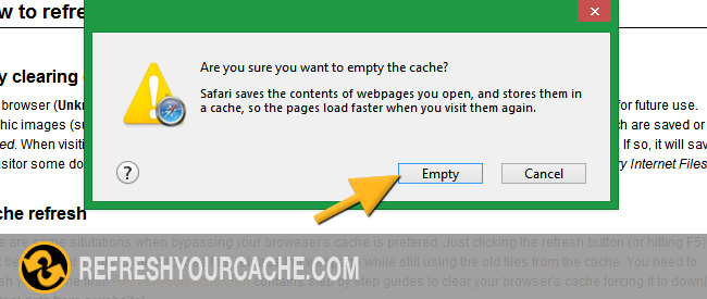 safari force refresh cache